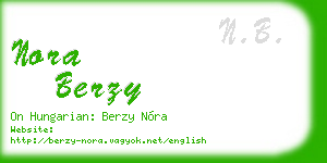 nora berzy business card