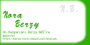 nora berzy business card